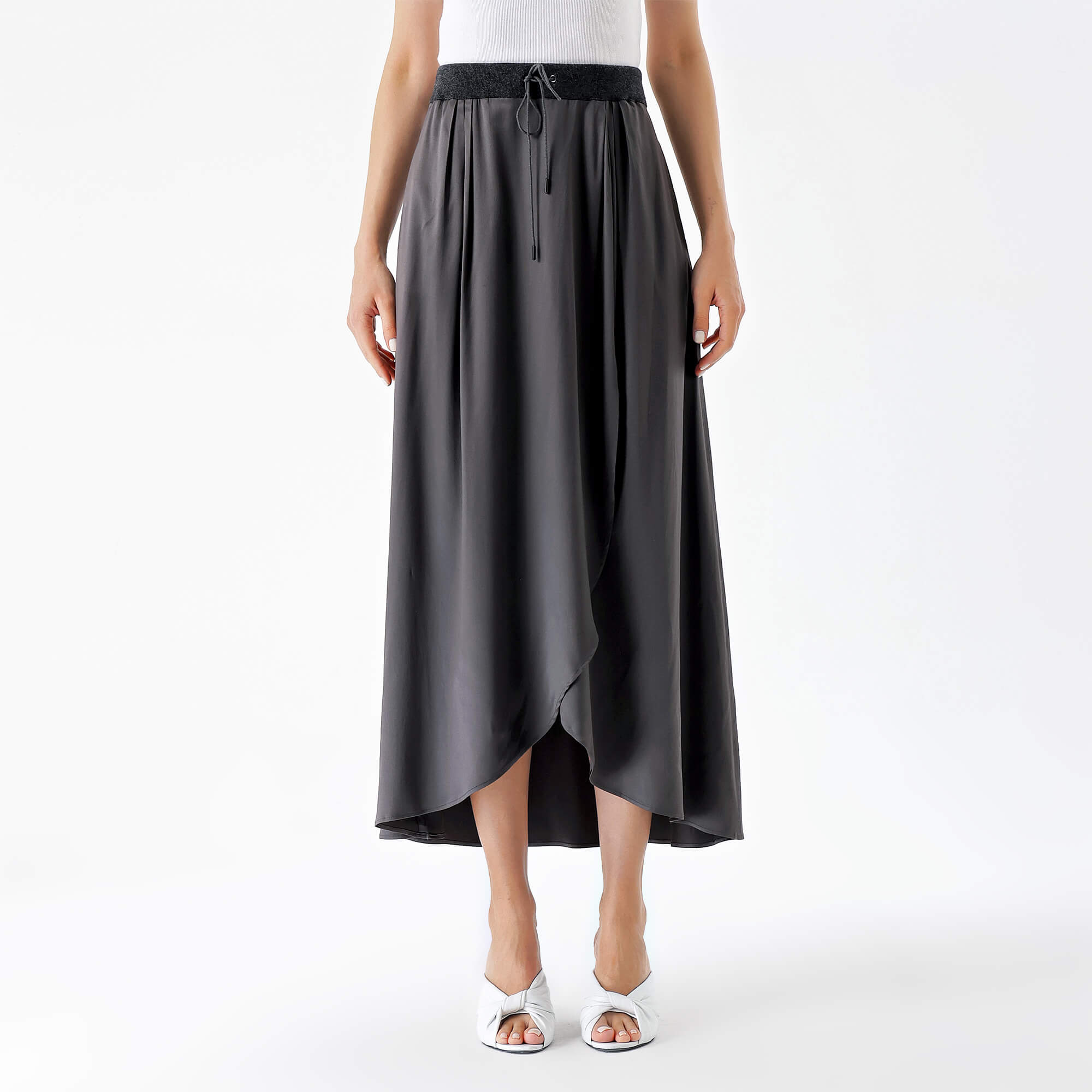 Fabiana Filippi - Anthracite Satin Skirt